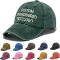 Custom Hat with Embroidered Name Text,Customizable Baseball Cap for Men Women,Personalized Hat Kids Adults Adjustable Buckle