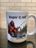 Bigfoot Fishing Mug 15oz Customized with Your Location