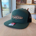 Rainbow Trout Mountain Scene Leather Patch - Rugged Design