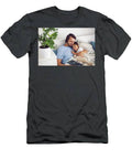 Dad Reads A Book Lying In White Bed To His Son Child Before Going To Bed #8 T-Shirt