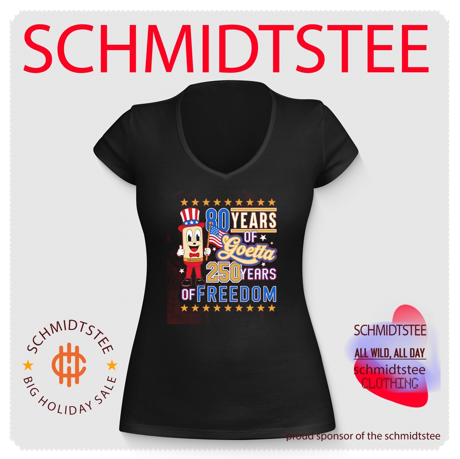 80 Years of Goetta 250 Years of Freedom USA flag shirt