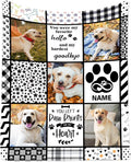 Ship Next Day, Personalized Pet Memorial Gifts, Custom Dog Blanket with Pictures Name, Customized Pet Memorial Photo Blanket, Loss of Pet Sympathy Gift, Dog Passing Away Bereavement Gifts