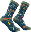 Funny Floral Crew Socks for Women – Live Laugh F Off Statement Socks – Soft Cotton Novelty Gift – Sarcastic & Sassy Aesthetic for Casual Wear