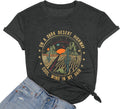 Adventure Shirts Women Retro Desert Highway T-Shirt Funny Western Graphic Tee Casual Short Sleeve Tee Tops