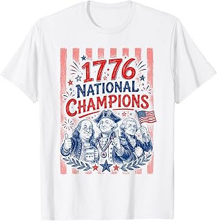 1776 National Champions Founding Fathers Funny 4th of July T-Shirt