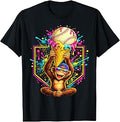Monkey Funny Animals Baseball Ice Cream Drip Cool T-Shirt