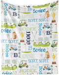 Custom Name Golf Blanket - Personalized Names Soft Plush Flannel Throw Blankets for Baby Kids Teen Boys Girls Holidays Birthdays Gifts Color20