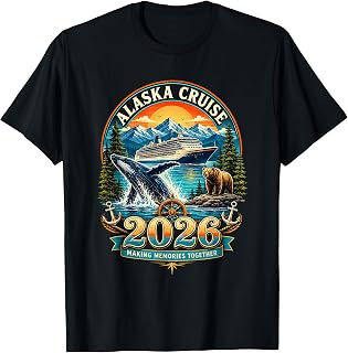 Vintage Alaska Cruise 2026 Cruising Group Family Vacation T-Shirt