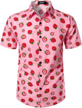 Men's Cotton Button Down Short Sleeve Hawaiian Shirt