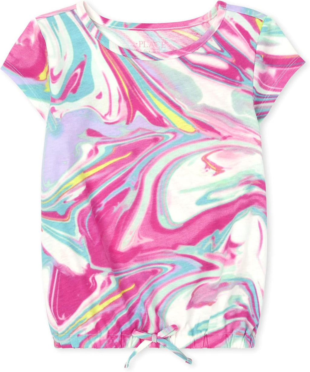 Short Sleeve Tie Front Top