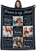 Ship Next Day, Personalized Photo Memorial Blanket for Loss of One, Custom Remembrance Sympathy Gifts for Family, Customized in Loving Memorial Gifts for Loss of Dad Mom Husband Wife Friend Pet