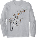 Dachshund Dandelion Flower Fly Funny Cute Dog Lover women Long Sleeve T-Shirt