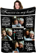 MyPupSocks in Memory of Loved One Grieving Gifts, Custom Photo Memorial Blanket, Sympathy Blanket, Personalized Remembrance Bereavement Gifts Throw for Loss