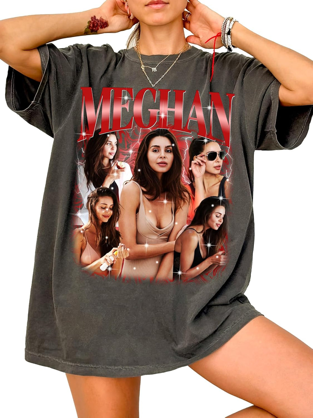 Custom Bootleg T-Shirt - Personalized Rap Graphic Tee with Photo & Text - Customized Gift for Boyfriend & Girlfriend
