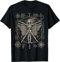 Gothic Skeleton Moth Fairy Occult Vintage Art T-Shirt