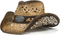 Cowboy Hats for Women and Men Straw Western Hat Embroidered Cowboy Hat for Cowboys and Cowgirls