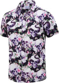 Men's Hawaiian Shirt Short Sleeve Printed Button Down Summer Beach Dress Shirts