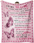 Gifts for Mom Mothers Day, Mom Birthday Gifts, Moms Gift from Daughter Son, to My Mom's Blanket, Soft Flannel Blanket for Mom 60" x 50"