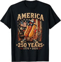 America 250 Years Funny Hotdog BBQ 1776 2026 Patriotic T-Shirt