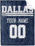 KREDE Dallas Throw Blanket for Baby Boy Girl Custom Name and Number Gifts