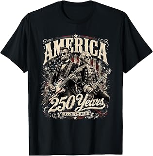 America 250 President Rock 250 Years 1776 2026 T-Shirt