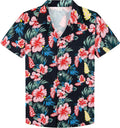 Boys Hawaiian Shirts Novelty 3D Printed Funky Short Sleeve Beach Button Down Shirt Kids Blouses Aloha Luau Shirt 5-14 Years
