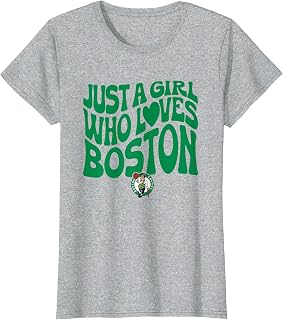 NBA Just a Girl Who Loves the Boston Celtics Wavy Logo T-Shirt