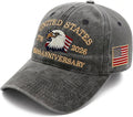 250th Anniversary USA Hat 1776-2026, Adjustable American Vintage Embroidered Eagle, Flag Unisex Patriotic Baseball Cap