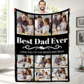 Magimagine Gifts for Dad Custom Blankets with Photos Personalized Photo Blankets with Picture, Birthday Gift for Dad from Daughter Son, Unique Birthday Gift for Father, Daddy, Husband, Men