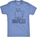 Mens Unimpressed Funny Cat Dad T-Shirt Hilarious Kitty Graphic Tee Pet Lover