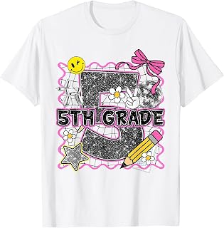 Cute 5th Grade Bow Back to School Fifth Grade Teacher Girls T-Shirt