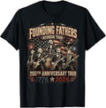 Funny Founding Fathers Reunion Tour Rockstar Graphic T-Shirt