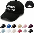 Bulk Custom Hat Embroidered/Printed - Add Your Own Logo/Text/Image Design Personalized Adjustable Baseball Cap