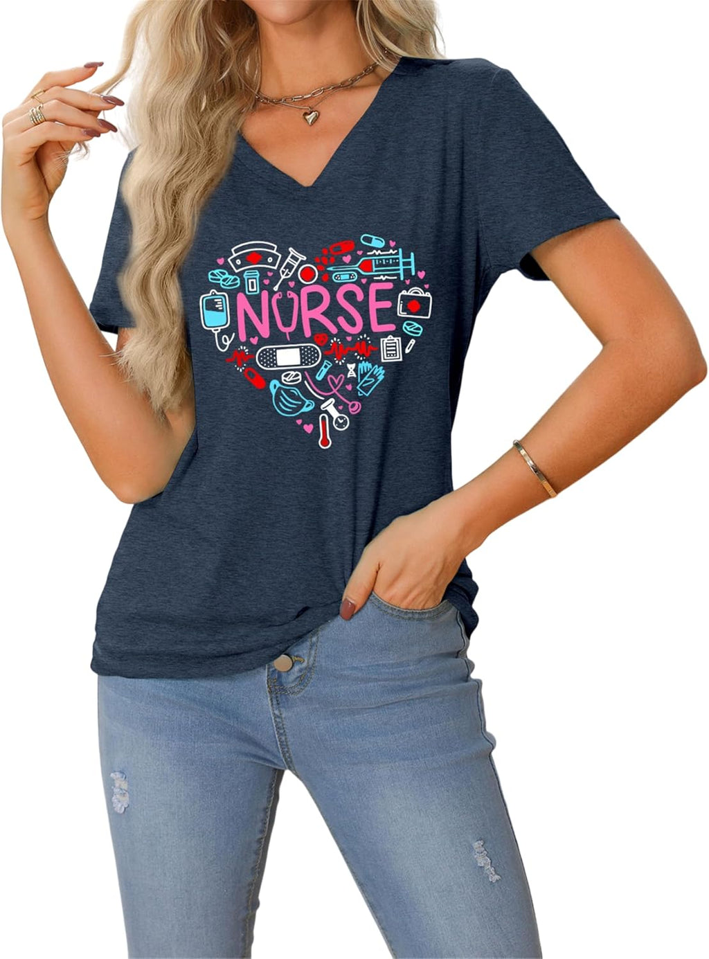 Womens Nurse Shirt Nursing School Tshirt Cute Nurse Life Shirt Register Nurse Gift Inspirational Tee