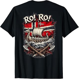 Ro Ro Norway Norwegian Sports Fan Norse Longship Fan T-Shirt