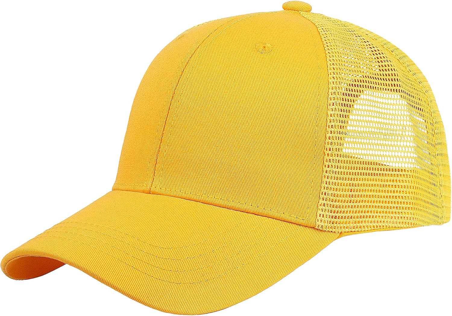 Trucker Hat Baseball Cap Structured Plain Design 6 Panel, Adjustable Size