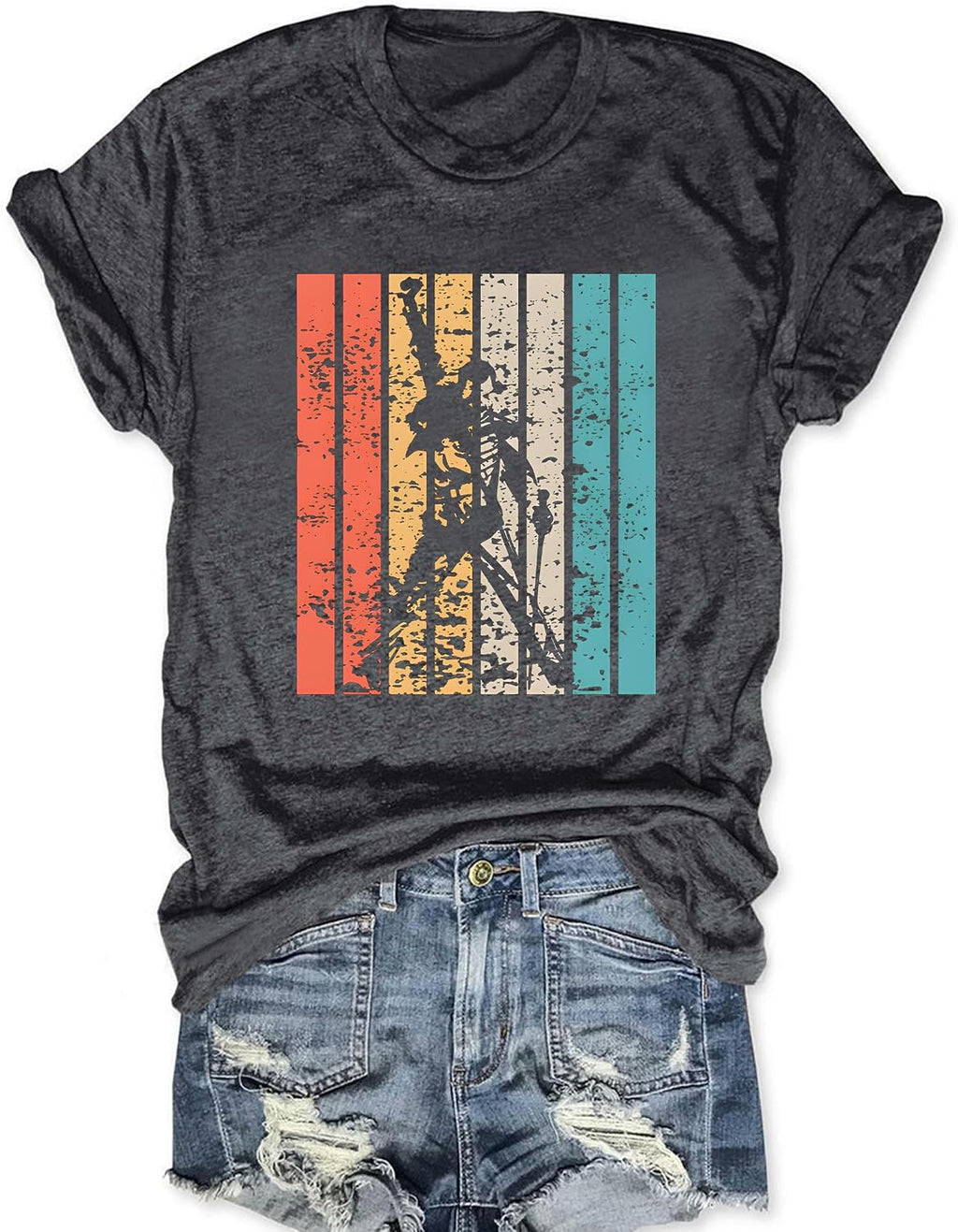 Women Rock Band T Shirt Vintage Country Music Shirt Retro Nashville Graphic Tees Concert Outfits Short Sleeve Tops