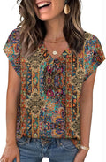 Womens Tops Short Sleeve V Neck Shirts Summer Dressy Casual Business Clothes Work Blouses Fashion Clothing Outfits
