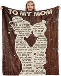 Gifts for Mom from Daughter, Mothers Day Birthday Gifts for Mom, Great Mother Gifts, Blanket Presents for Mother's Day, Christmas, Soft Cozy Flannel Custom Throw Blanket 60x50 Inches