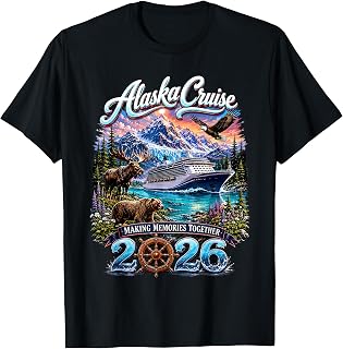 Alaska Cruise 2026 Alaskan Matching Family Friends Vacation T-Shirt