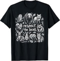 Respect The Local Cryptids Folklure Funny Bigfoot Alien T-Shirt