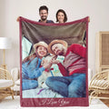 ZHSHWAT Custom Blanket, Personalized Blanket with Text Picture, Valentines Christmas Anniversary Wedding Birthday Gifts for Her Women Men Couples Gifts