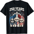 250 Years America Shih Tzu Patriotic USA Freedom 4th of July T-Shirt