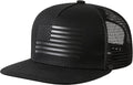 Baseball Cap, Snapback Trucker Hat for Men & Women with American Flag and Adjustable, Breathable Mesh, Flat Bill Hats
