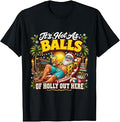 Hot As Balls of Holly Out Here Adult Humor Christmas in July T-Shirt