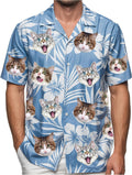 Custom Face Hawaiian Shirt, Personalized Photo Shirt, Gift for Men, Women, Fathers Day Shirts, Tropical Button-Down