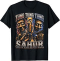 Tung Tung Tung Sahur Triple Face Italian Brainrot Meme T-Shirt
