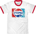Men's Retro Pepsi Logo Ringer Tee Shirt