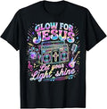 Retro Glow for Jesus Christian Faith Gift for Men Women Kids T-Shirt