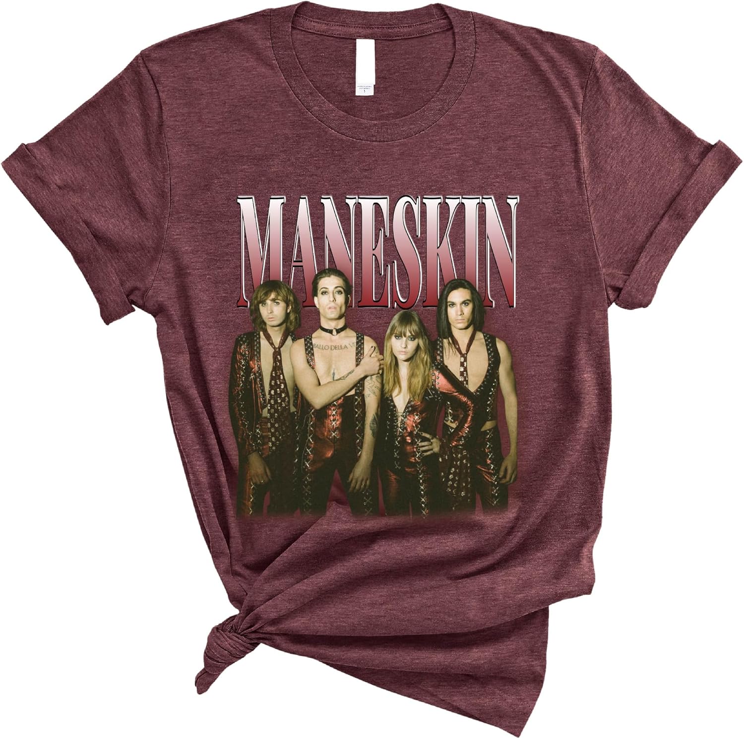 Mane.Skin T-Shirt, Rock Band Graphic Tee for Fans of Italian Rock Music Group, Casual Concert Outfit, Short Sleeve Unisex